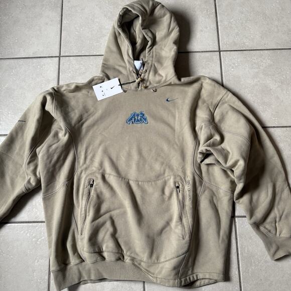 Nike x Off-White 006 Fleece Hoodie Khaki Size Large Mens